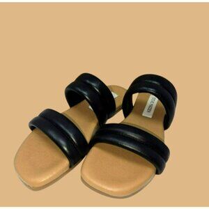 Steve Madden Womens Wizen Leather Slide Sandals 6